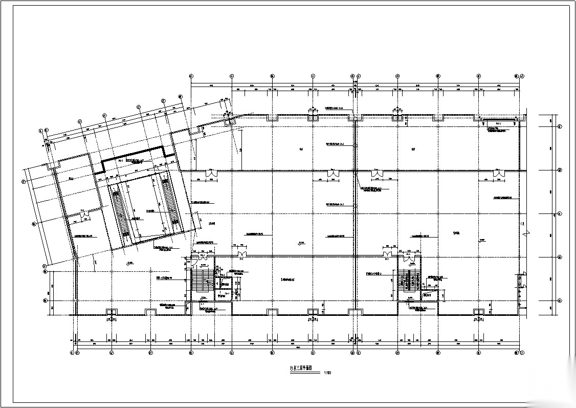 大型多层商场建筑设计施工图CADcad施工图下载【ID:166225154】