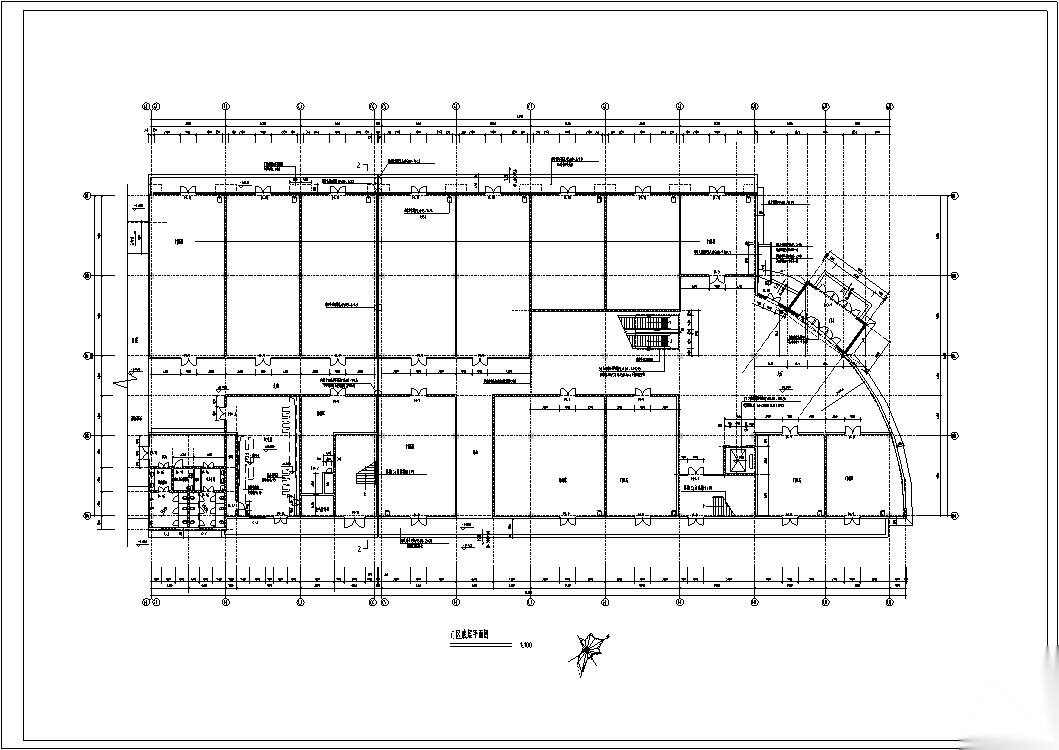 大型多层商场建筑设计施工图CADcad施工图下载【ID:166225154】