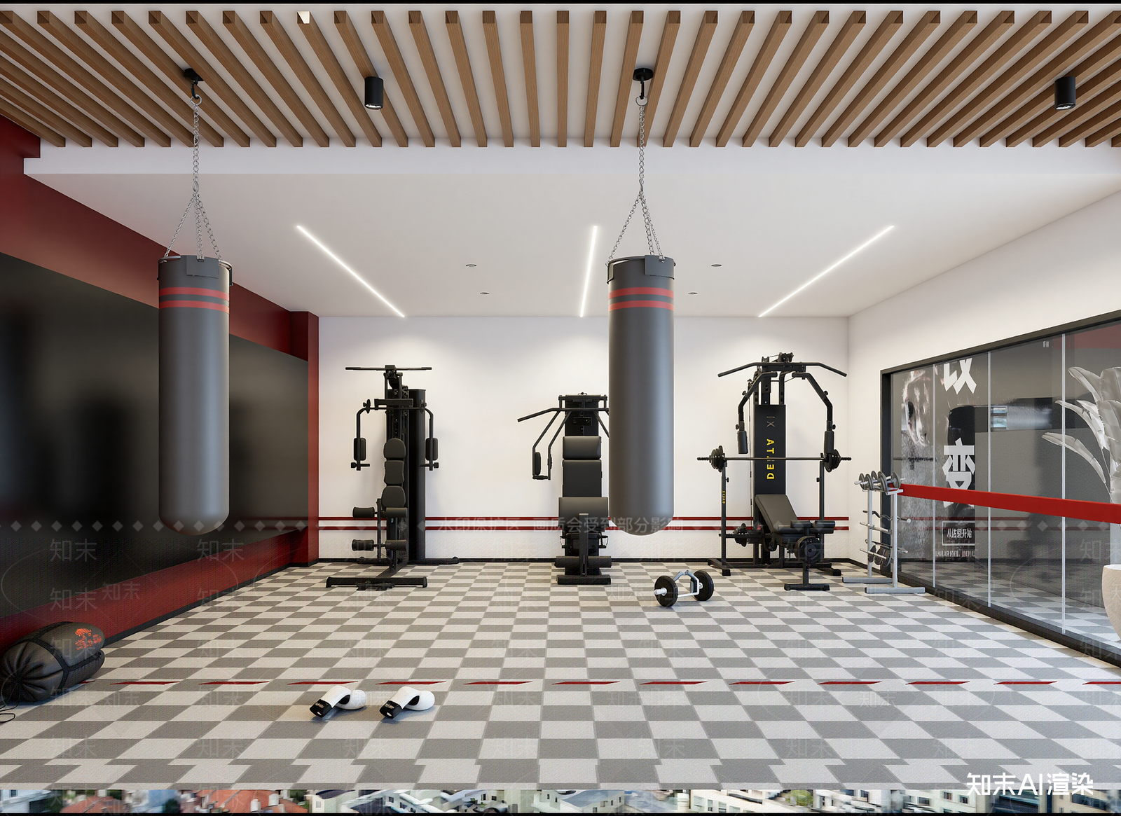 现代健身房3D模型下载【ID:1214653200】