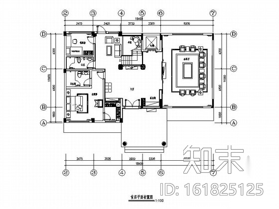 [广州]浓郁的东方美中式别墅装修施工图（含效果图）cad施工图下载【ID:161825125】