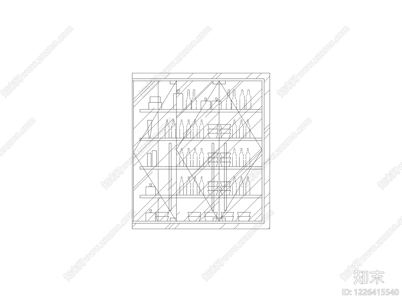 现代柜子CAD图纸
