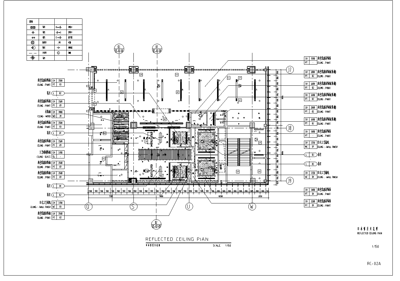 日本某大型餐厅室内装修设计整套施工图纸（45张）施工图下载【ID:161776112】