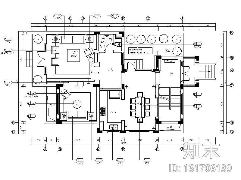 [上海]欧式风格双拼别墅CAD施工图（含效果图实景图、3D...cad施工图下载【ID:161706139】