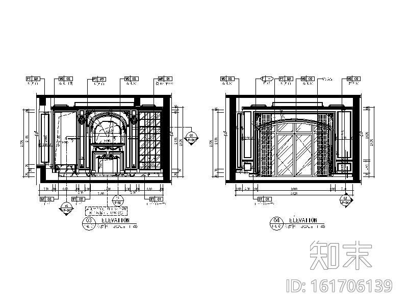 [上海]欧式风格双拼别墅CAD施工图（含效果图实景图、3D...cad施工图下载【ID:161706139】