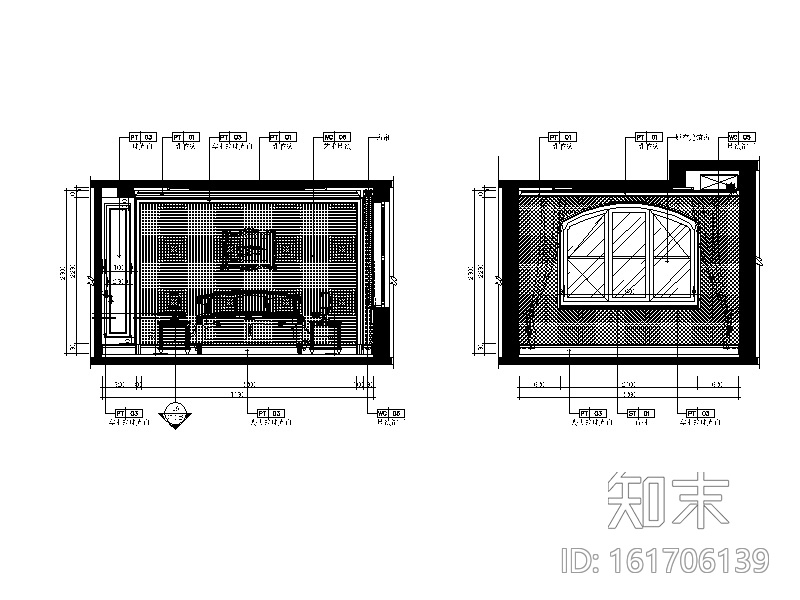 [上海]欧式风格双拼别墅CAD施工图（含效果图实景图、3D...cad施工图下载【ID:161706139】