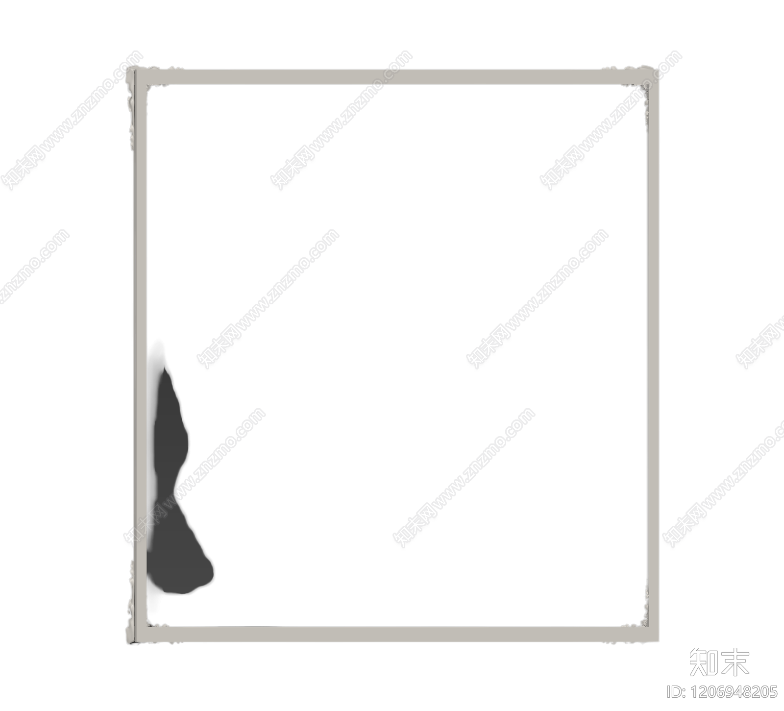 欧式雕花装饰框3D模型下载【ID:1206948205】