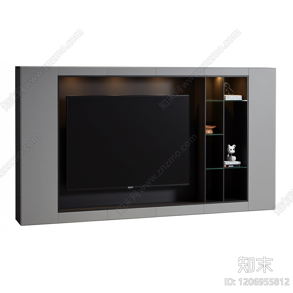 电视墙组合柜3D模型下载【ID:1206955812】
