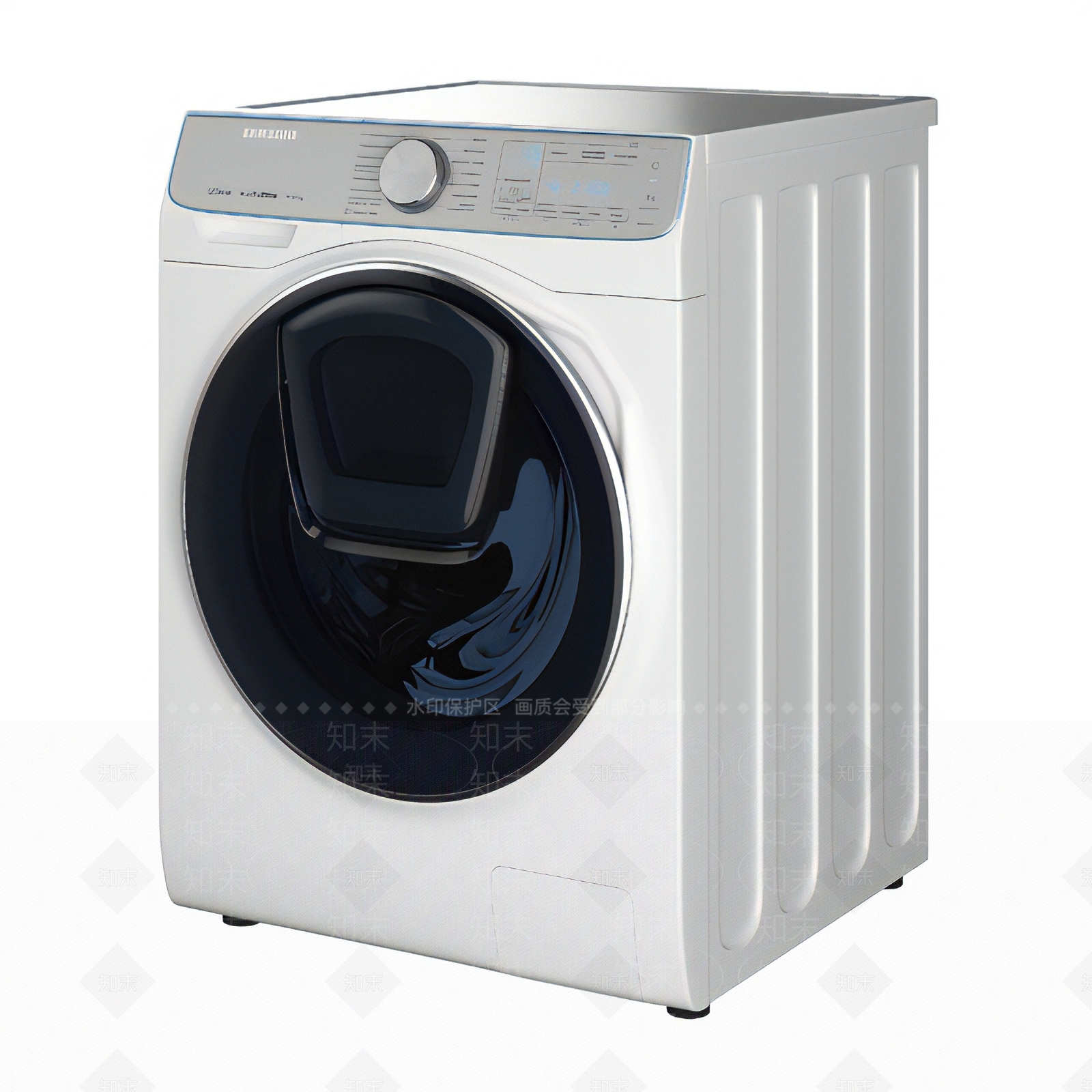 现代滚筒洗衣机3D模型下载【ID:1114110006】