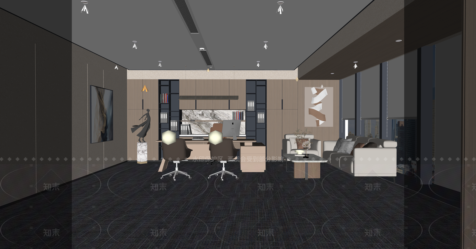 现代办公区SU模型下载【ID:1216064120】
