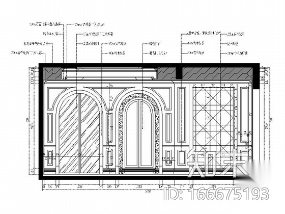 精品名城豪宅简欧风格五居室样板间CAD装修施工图（含效...cad施工图下载【ID:166675193】