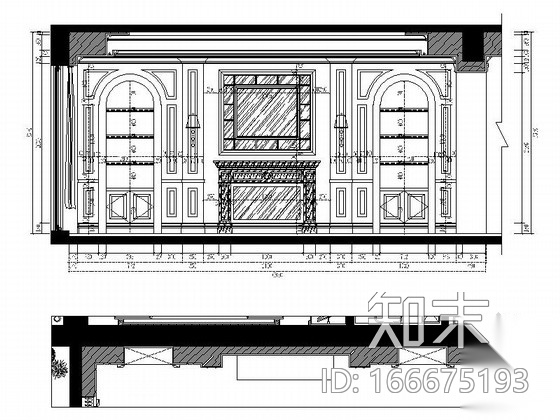 精品名城豪宅简欧风格五居室样板间CAD装修施工图（含效...cad施工图下载【ID:166675193】