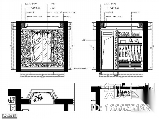 精品名城豪宅简欧风格五居室样板间CAD装修施工图（含效...cad施工图下载【ID:166675193】