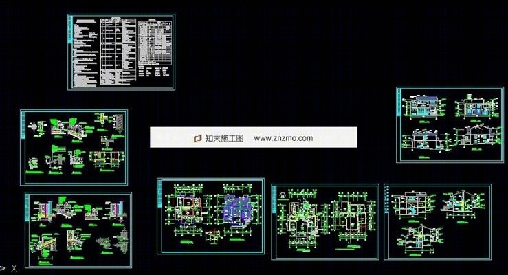 别墅建筑施工图-详细带具体施工图cad施工图下载【ID:36951568】