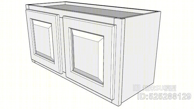 BRARWORD墙柜W3015—12“深，两扇门”SU模型下载【ID:525288129】