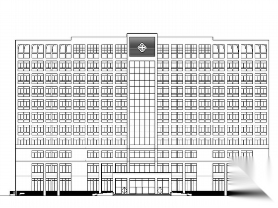 某十层医院建筑施工图（含节能设计）cad施工图下载【ID:166317124】