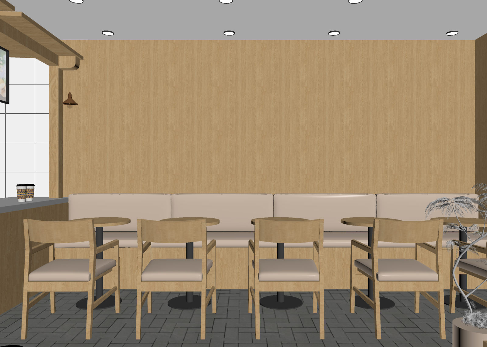 新中式咖啡厅3D模型下载【ID:1214426222】
