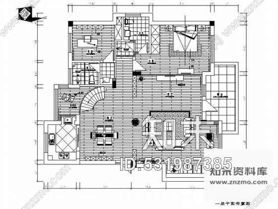 施工图宁波现代古典双层别墅室内装修图含效果cad施工图下载【ID:531987385】