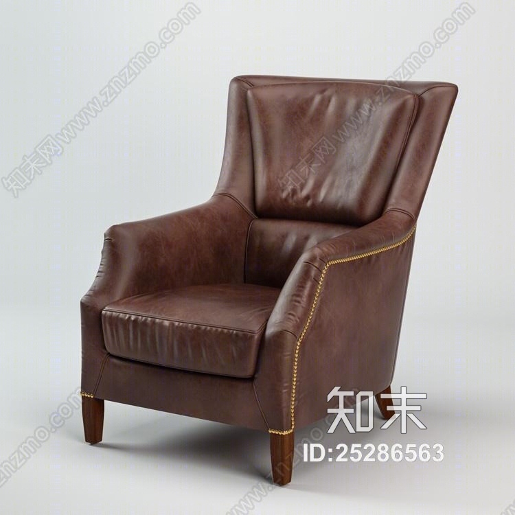 欧式单椅3D模型下载【ID:25286563】