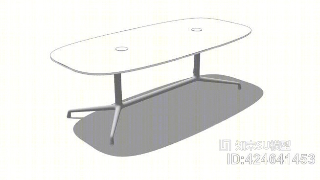 CueSee，SW1，低会议桌，超椭圆，层压板，84SU模型下载【ID:424641453】