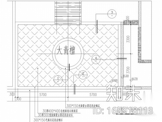 [安徽]某市办公楼景观施工全套图cad施工图下载【ID:165918113】