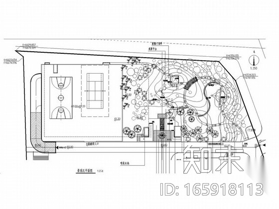 [安徽]某市办公楼景观施工全套图cad施工图下载【ID:165918113】