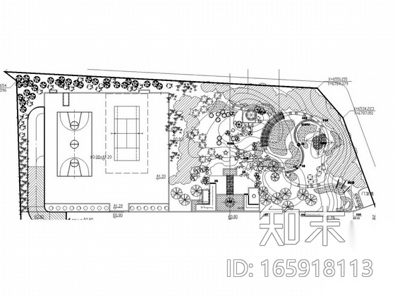 [安徽]某市办公楼景观施工全套图cad施工图下载【ID:165918113】