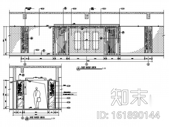 [广东]高档五星级商务酒店客房室内装修施工图（含效果...cad施工图下载【ID:161890144】