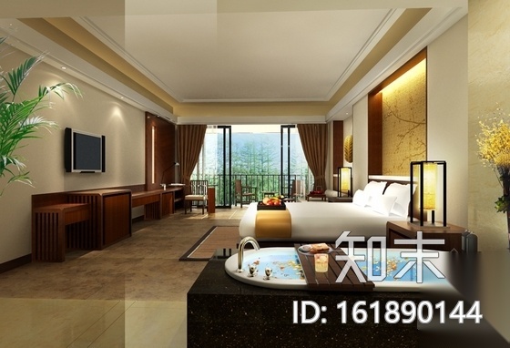 [广东]高档五星级商务酒店客房室内装修施工图（含效果...cad施工图下载【ID:161890144】