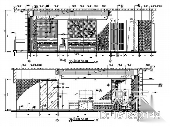 [广东]高档五星级商务酒店客房室内装修施工图（含效果...cad施工图下载【ID:161890144】