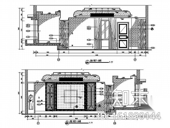 [广东]高档五星级商务酒店客房室内装修施工图（含效果...cad施工图下载【ID:161890144】