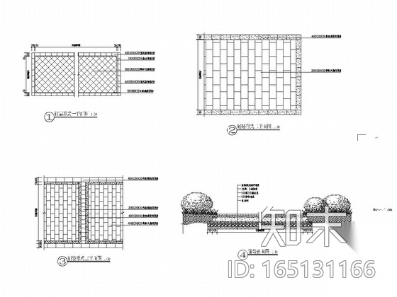 [武汉]某小学景观工程施工图集cad施工图下载【ID:165131166】