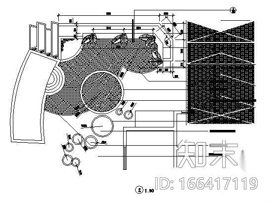 别墅庭院设计总平面及细部详图cad施工图下载【ID:166417119】