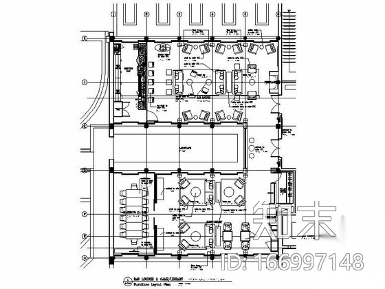 新中式酒店大堂室内装修施工图cad施工图下载【ID:166997148】