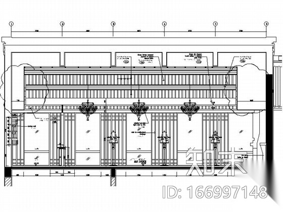 新中式酒店大堂室内装修施工图cad施工图下载【ID:166997148】