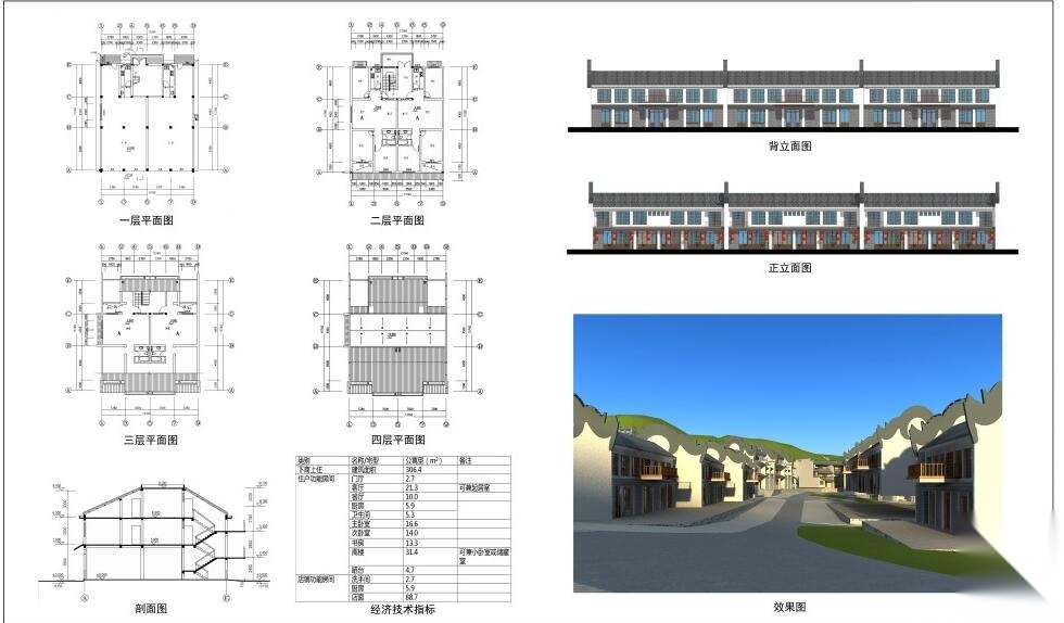 [湖北]某市罗田县九资河镇官基坪村村庄规划景观规划设计...cad施工图下载【ID:161034151】