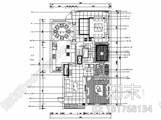 [南京]现代风格三层别墅室内装修图（含实景）cad施工图下载【ID:181768134】