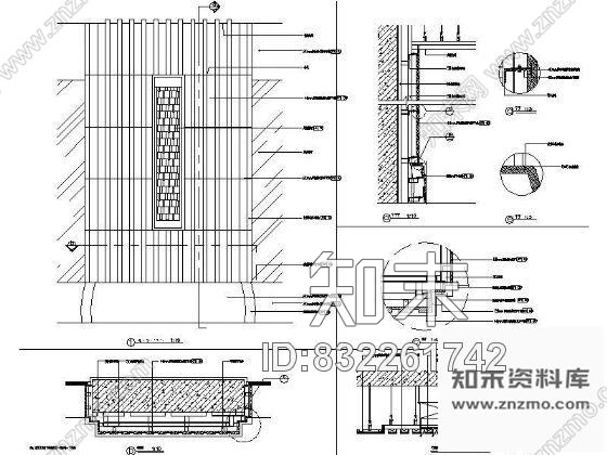 图块/节点酒店大堂石材柱详图cad施工图下载【ID:832261742】