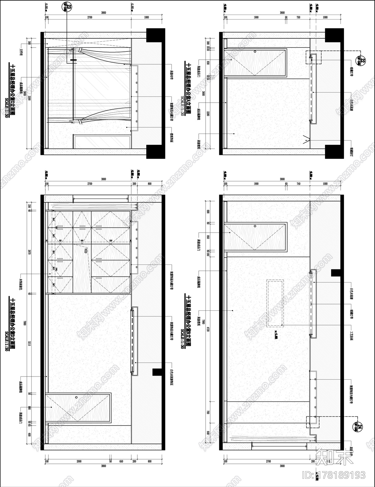 现代酒店|效果图+CAD施工图cad施工图下载【ID:178189193】