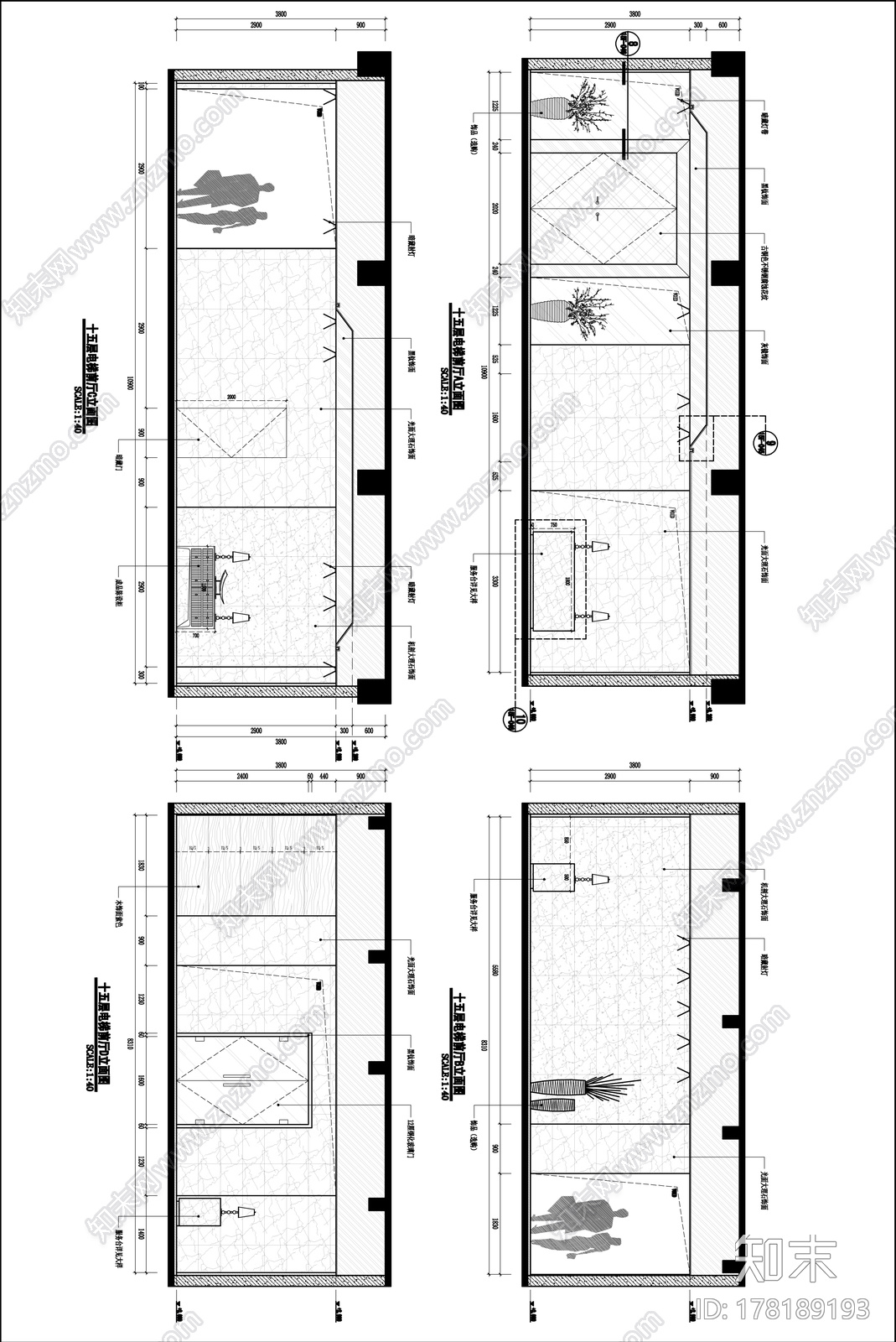 现代酒店|效果图+CAD施工图cad施工图下载【ID:178189193】