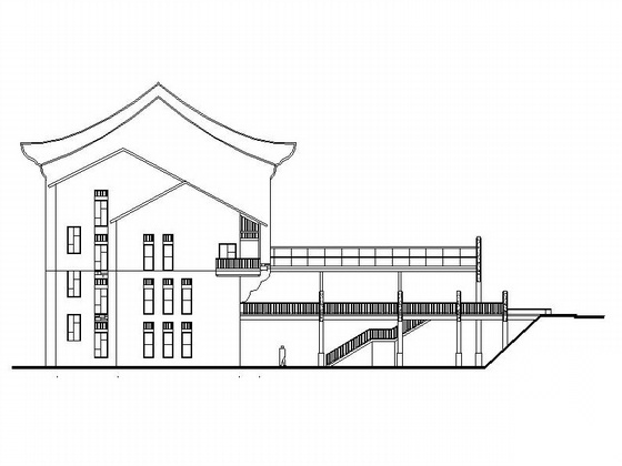 [张家界]某四层度假式酒店建筑施工图cad施工图下载【ID:166725161】