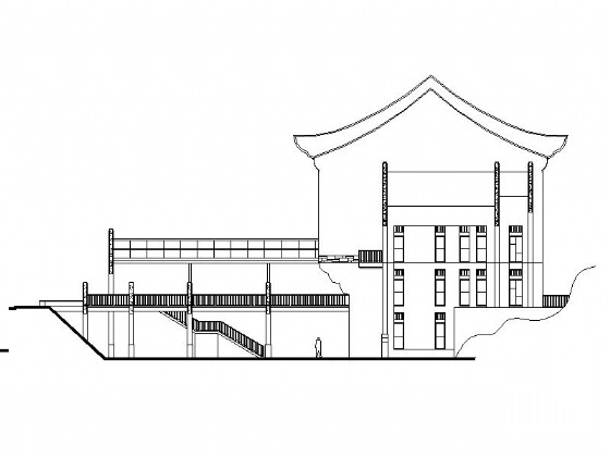 [张家界]某四层度假式酒店建筑施工图cad施工图下载【ID:166725161】