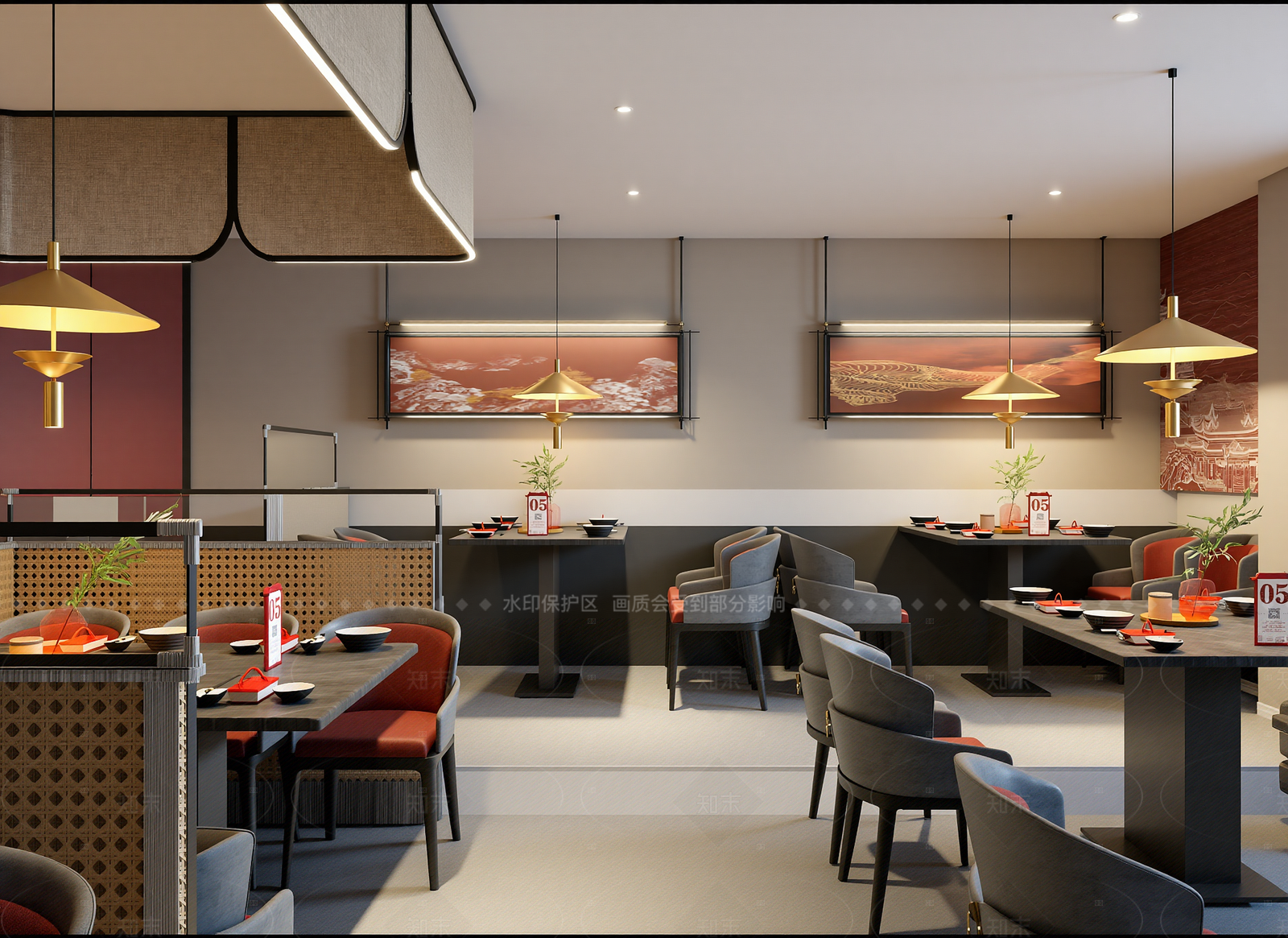 现代日料店3D模型下载【ID:1214621689】