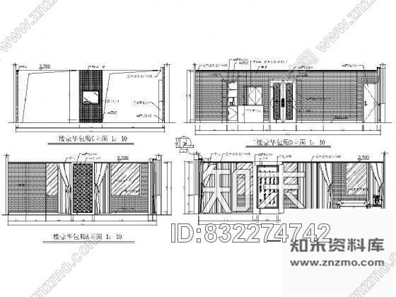 图块/节点酒楼豪华包厢立面设计图cad施工图下载【ID:832274742】