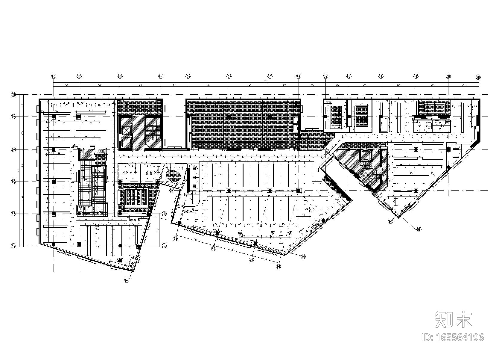 北京科技园滴滴出行办公楼CAD施工图+实景图cad施工图下载【ID:165564196】