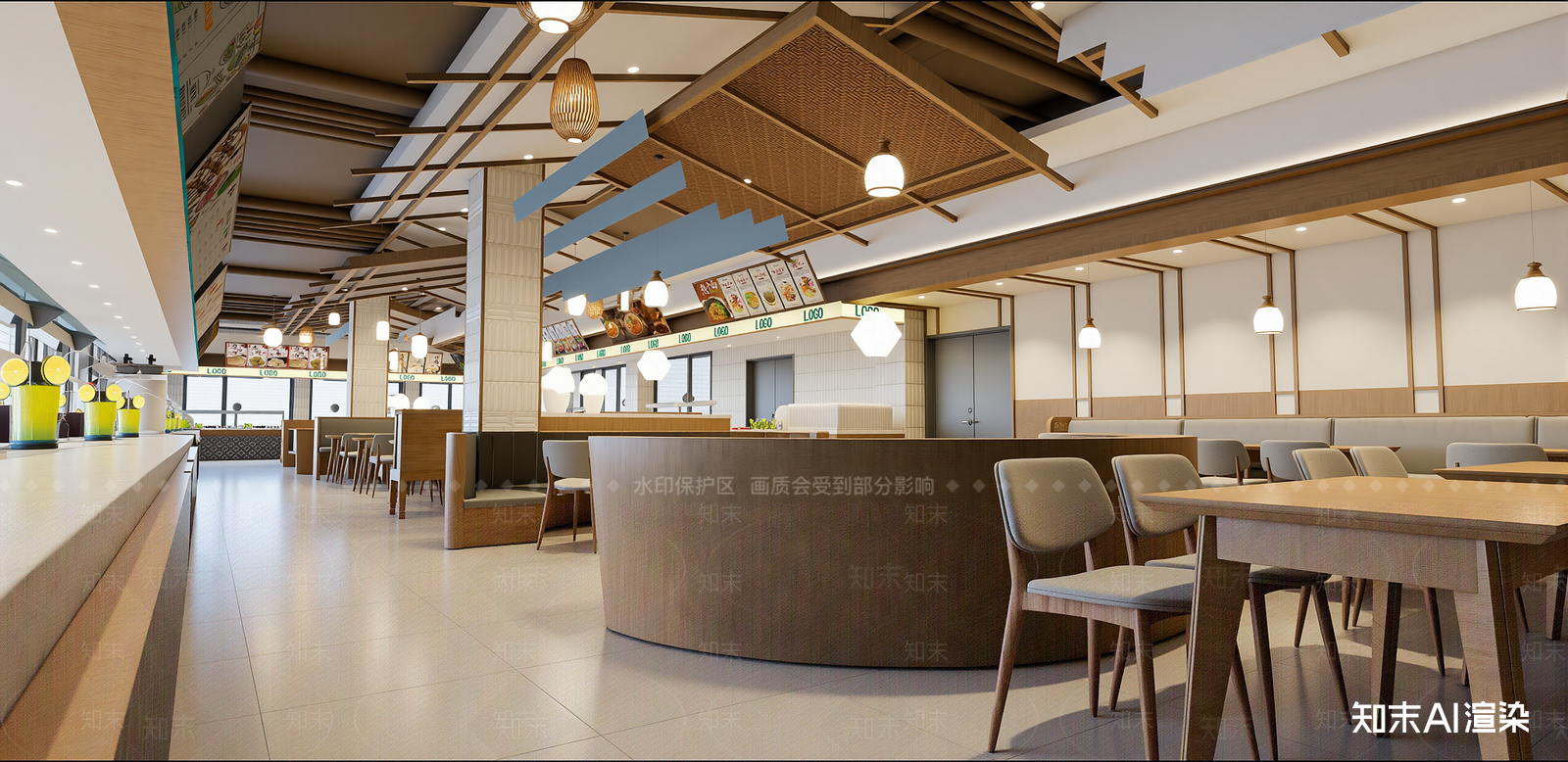 现代食堂SU模型下载【ID:1216069418】