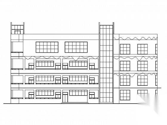 [四川]4层市级现代风格幼儿园教学楼建筑设计施工图（两...cad施工图下载【ID:165933114】