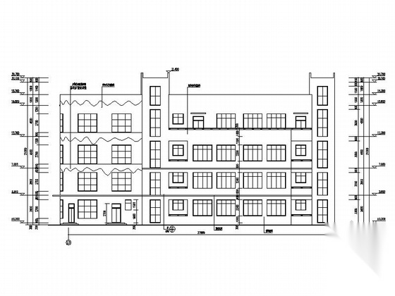 [四川]4层市级现代风格幼儿园教学楼建筑设计施工图（两...cad施工图下载【ID:165933114】