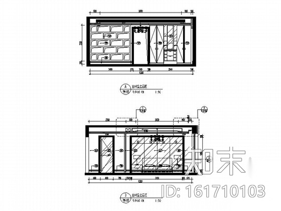 [北京]望京某高档公寓大楼Aa-1户型四居室装修图cad施工图下载【ID:161710103】