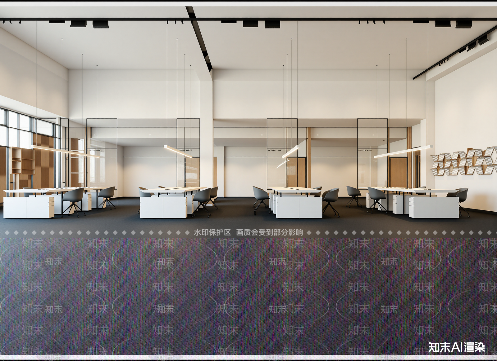 现代办公区3D模型下载【ID:1214765357】