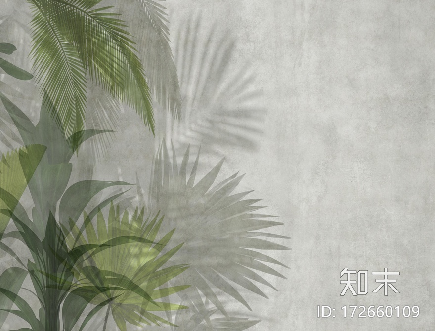 风景画阴影叶子壁纸贴图下载【ID:172660109】